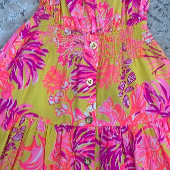 Lilly Pulitzer yellow pink dress - Picture 5 of 8